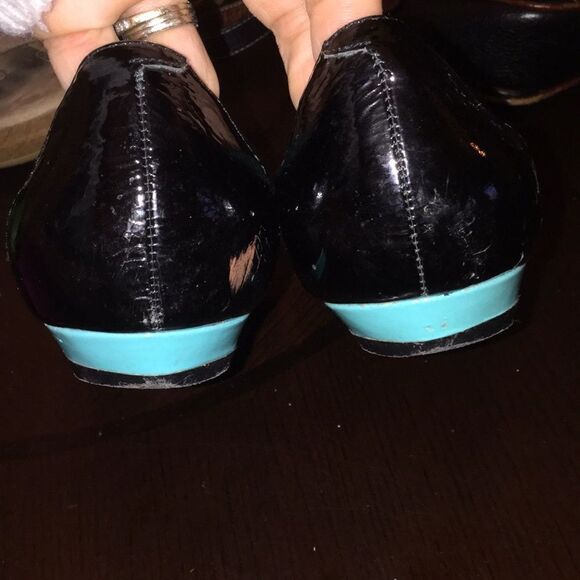 POETIC LICENCE Beaded Flower Green Black Flats - Picture 3 of 4